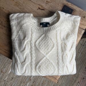 H&M Cream Cable Knit Sweater